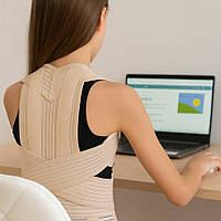 Грудопоясничний дитячий коректор постави з 2 металевими ребрами жорсткості Aurafix DG-92