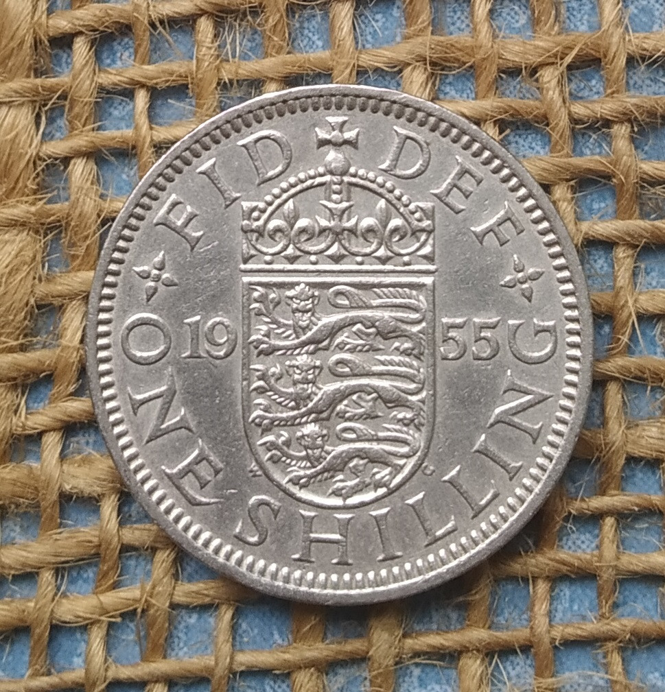 1 шилiнг 1955 року. Велика Британiя, фото 1