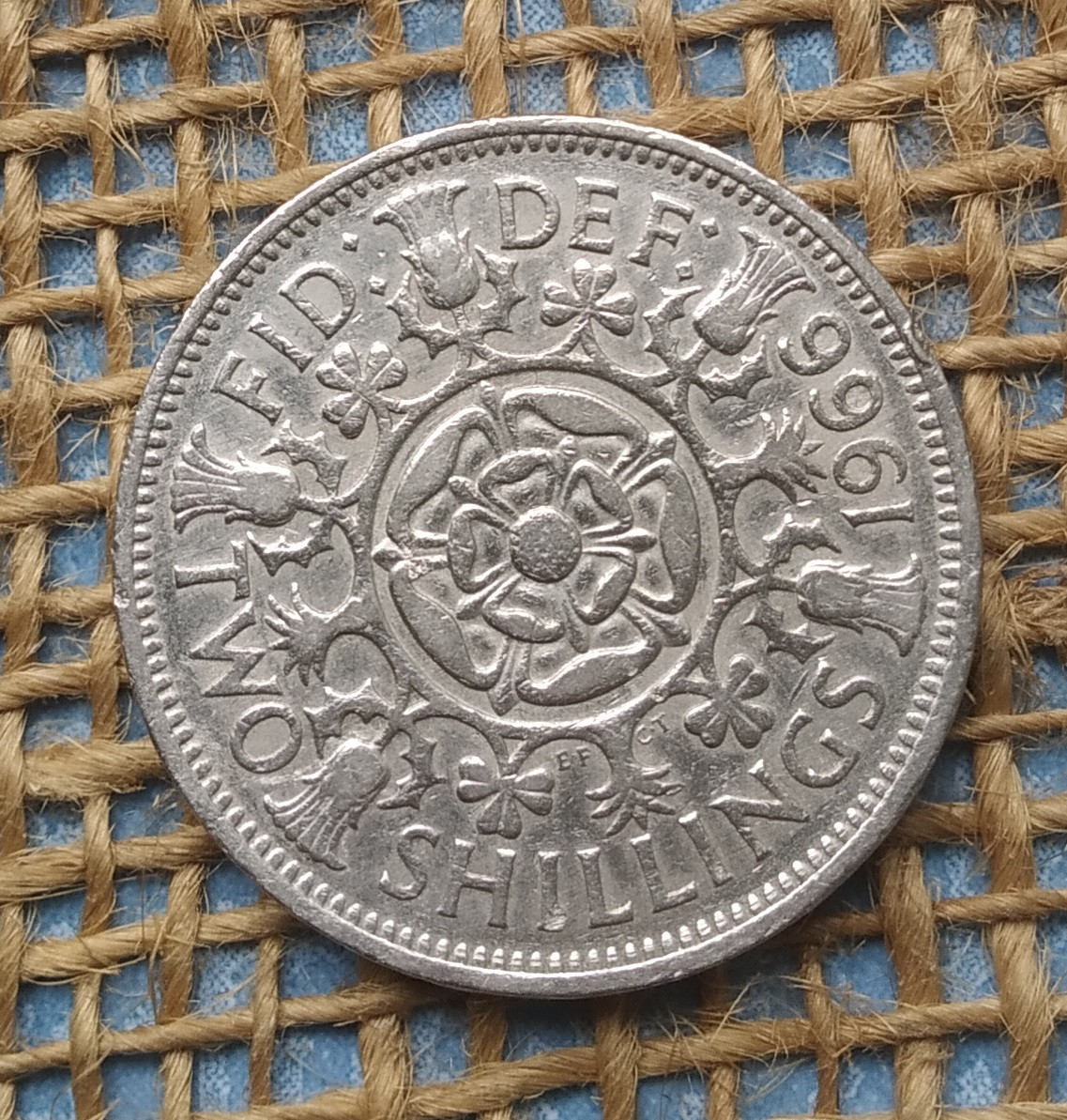 2 шилiнги (флорин) 1966 року. Велика Британiя, фото 1