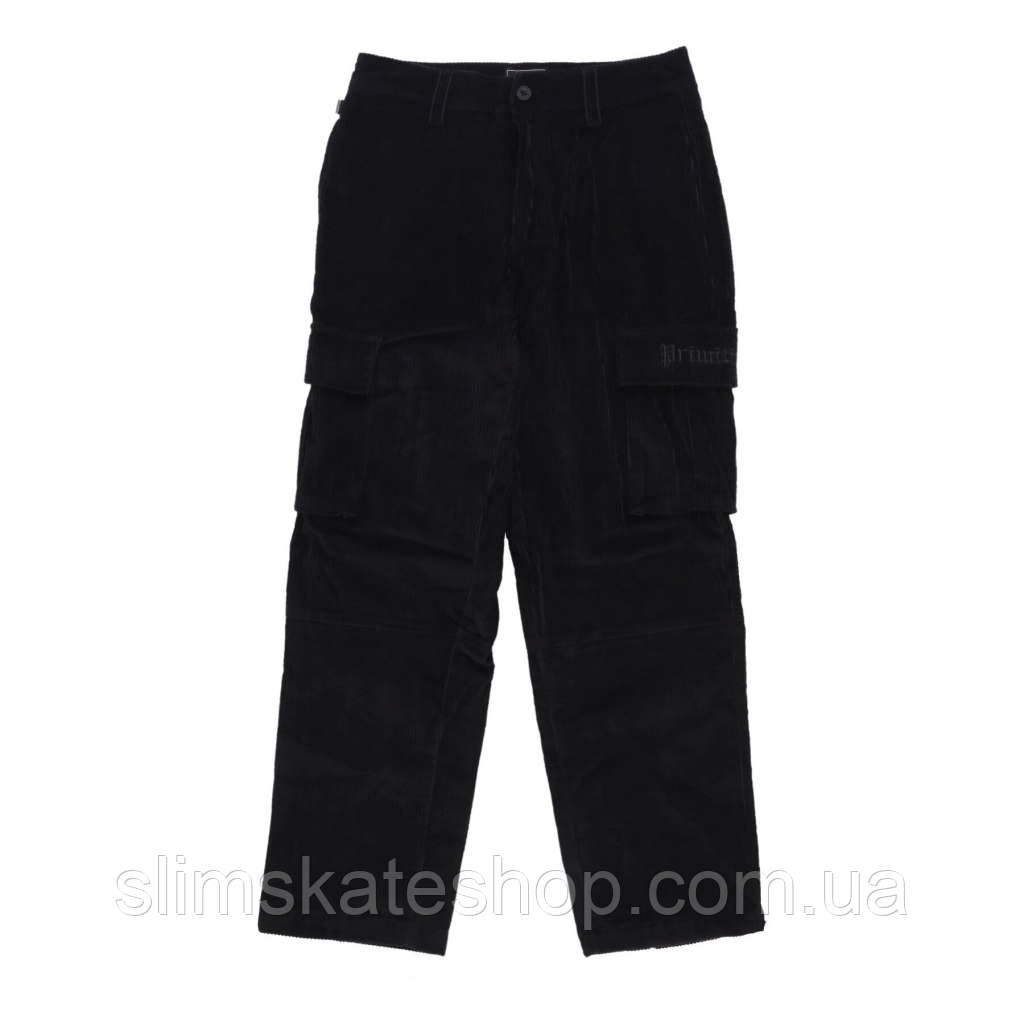 Штани Primitive Skateboarding Genesis Corduroy Cargo Pants Black (розмір L), фото 1