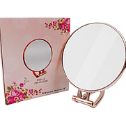 Дзеркало косметичне настільне 6 дюймів для щоденного макіяжу Кругла Рожеве золото
