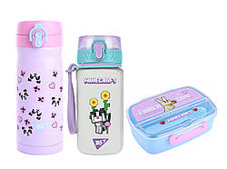 Подарунковий набір для школи Yes Minecraft.Spring термос + пляшка + ланч-бокс (708330К)