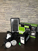 Потужний Ліхтар GD7 27000 мАг+ Повер Банк + 3 лампи + Сонячна панель. Гарантія 2 роки..