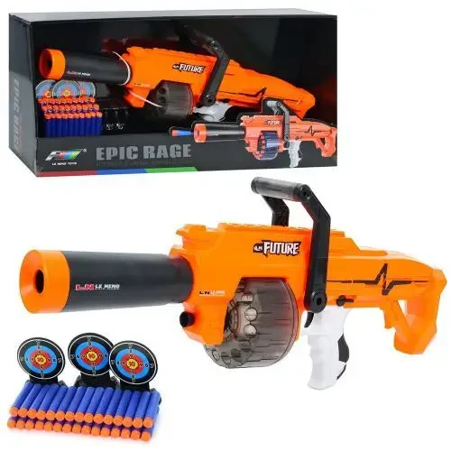 Кулемет-бластер G10 з автоматичною стрільбою м'якими кулями та мішенями