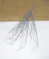 Гілочка ковила 47см, гліттер, срібло