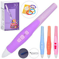 3D-ручка 309W, 19 см, 4 кольори, тип філаменту (пластик)-PCL, USB-шнур