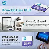 Карта Пам'яті HP microSDXC 64 ГБ UHS-I U3 V30 Class 10 з SD Адаптером | Швидкість до 100 МБ/с, фото 2