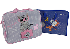 Портфелі шкільні пластикові, тканеві, поліуретанові