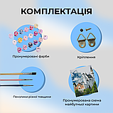 Картина за номерами Казковий замок Нойшванштайн 40x50 см, набір з пензликами і фарбами, складність 4/5, подарунок BS34842, фото 3