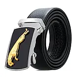 Ремінь Чоловічий Класичний Чорний PU-Шкіра 3.8 см з Металевою Пряжкою | Для Джинсів / Ділового Стилю, фото 3