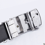 Ремінь Чоловічий Класичний Чорний PU-Шкіра 3.8 см з Металевою Пряжкою | Для Джинсів / Ділового Стилю, фото 2