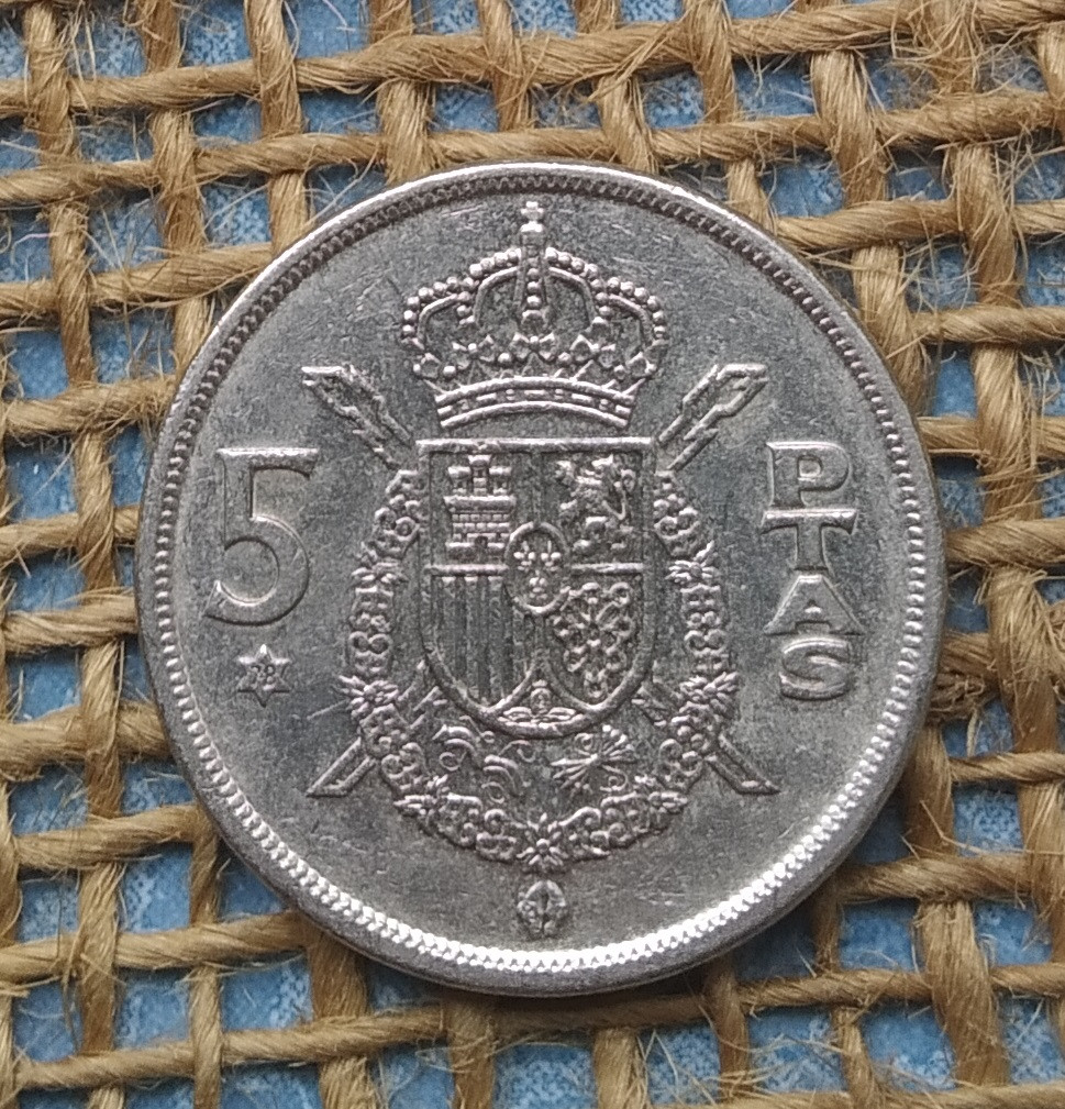 5 песет 1975 року. (78) Iспанiя, фото 1