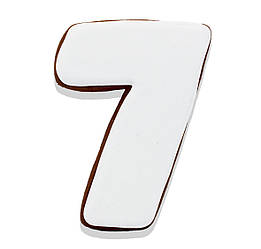 Пряник медово-імбирний у формі цифри "7" топер на торт 10см 35г