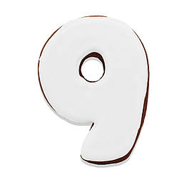 Пряник медово-імбирний у формі цифри "9" топер на торт 10см 40г