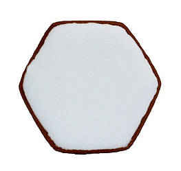 Пряник медово-імбирний з індивідуальним харчовим друком, форма "Шестикутник" 7.5*7.5см 36г