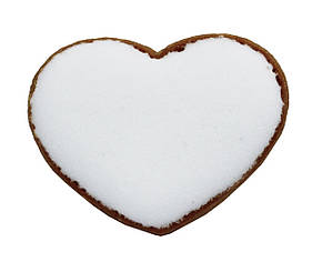 Пряник медово-імбирний з індивідуальним харчовим друком, форма "Серце" 17*17см 168г