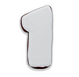 Пряник медово-імбирний у формі цифри "1" топер на торт 10см 30г