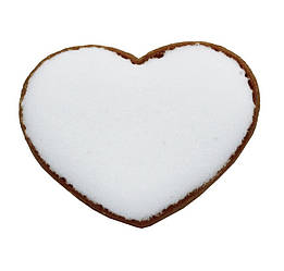 Пряник медово-імбирний з індивідуальним харчовим друком, форма "Серце" 10*8.5см 87г