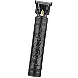 Акумуляторний Тример Vintage T9 Чорний | Машинка для Стрижки Бороди та Контурів, фото 2