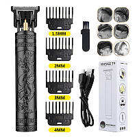 Акумуляторний Тример Vintage T9 Чорний | Машинка для Стрижки Бороди та Контурів