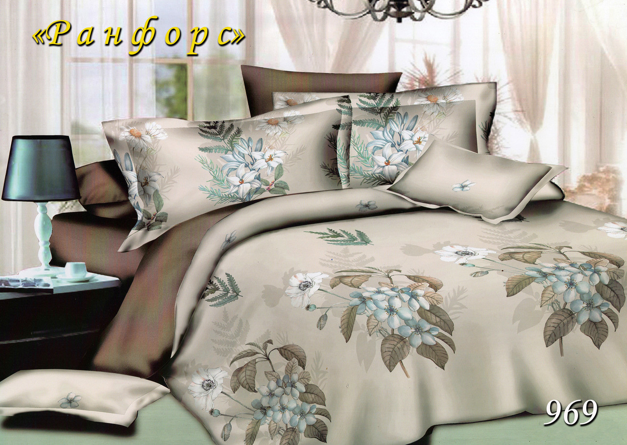 Комплект постільної білизни Тет-А-Тет євро 969 ранфорс, фото 1