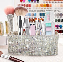 Органайзер для пензлів і косметики зі стразами