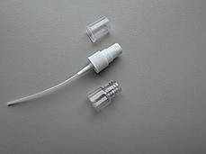 5 мл Круглий прозорий ПЕТ флакон з розпилювачем пластиковим білим 18/410 пшикалка атомайзер, фото 3