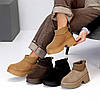 Модні уггі з манжетом на товстій підошві колір Camel, фото 10