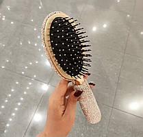 Розкішна овальна щітка для волосся зі стразами