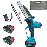 Акумуляторна ланцюгова пила для дров Гілкоріз із подаванням олії Потужна ланцюгова електропила для саду Великі АКБ