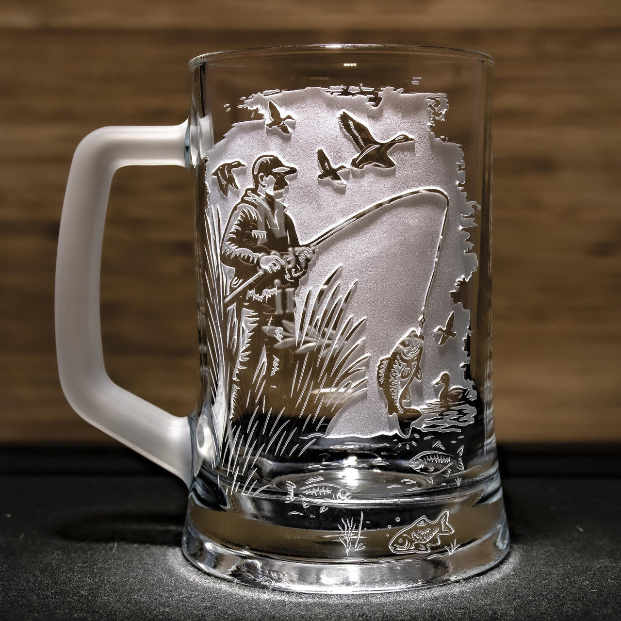 Бокал для пива з гравіюванням Улов дня - ідеальний подарунок риболову, фото 1
