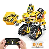 Конструктор 675002 Трансформер Бамблбі 2 в 1 на радіокеруванні 901 деталь Robot Bumblebee, фото 5