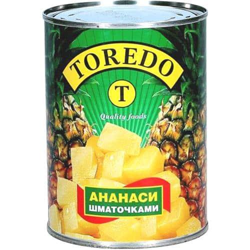 Ананаси консервовані шматочками TM TOREDO (580г), фото 1