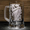 Бокал для пива з гравіюванням Рибалка в процесі - подарунок для завзятого рибалки, фото 3