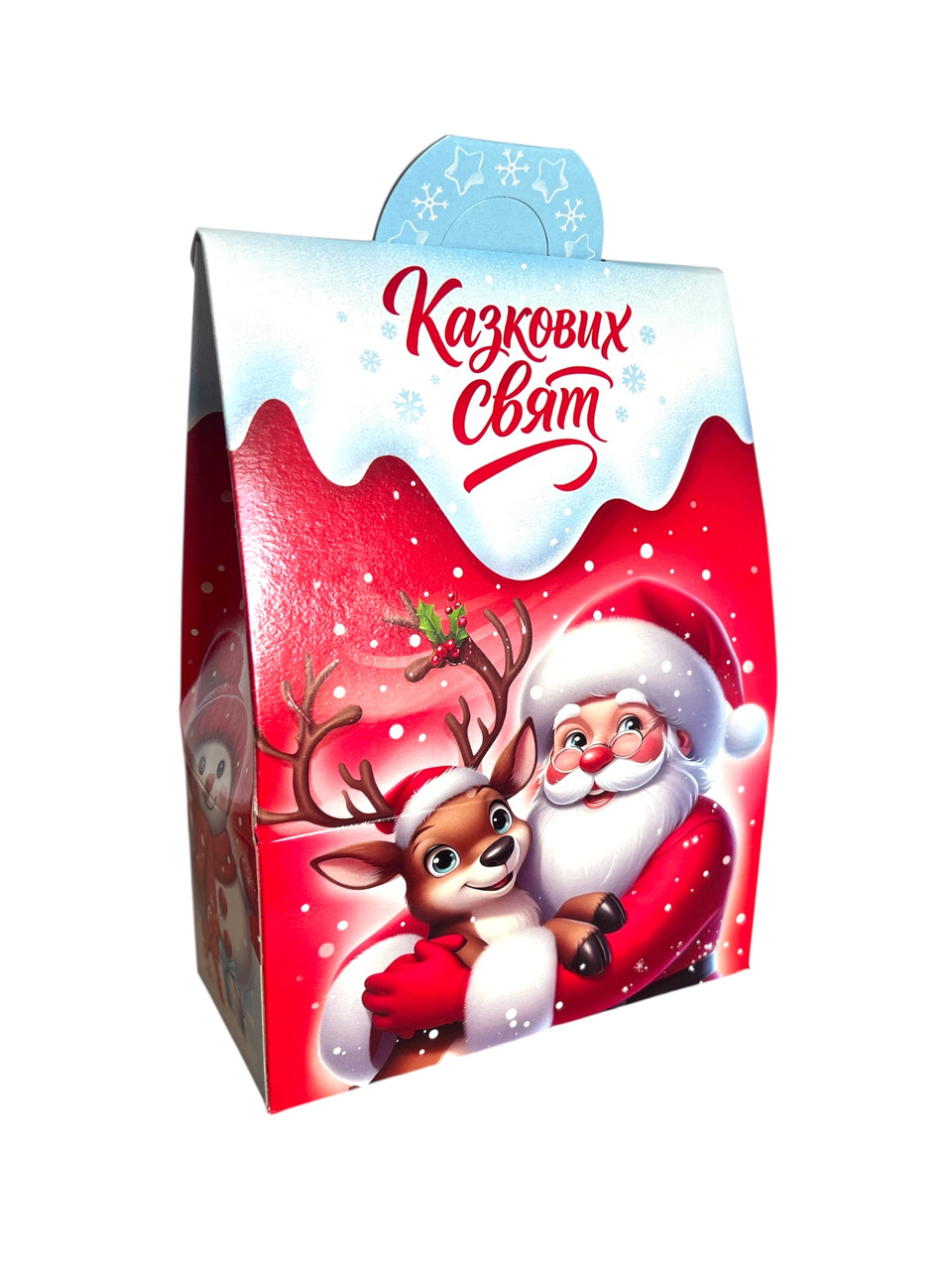 Новорічна упаковка для цукерок до 600г Червона сумка, фото 1
