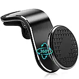 Магнітний Автомобільний Тримач Dolanbia (Чорний) | На Дефлектор / Вентиляційну Решітку, фото 2