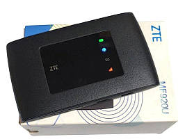 3G/4G LTE MIMO роутер ZTE MF 920U (B1/B3/B7/B8/B20/B38/B40/B41), 2 роз'єми під антену, акумулятор 2300 мАг, чорний