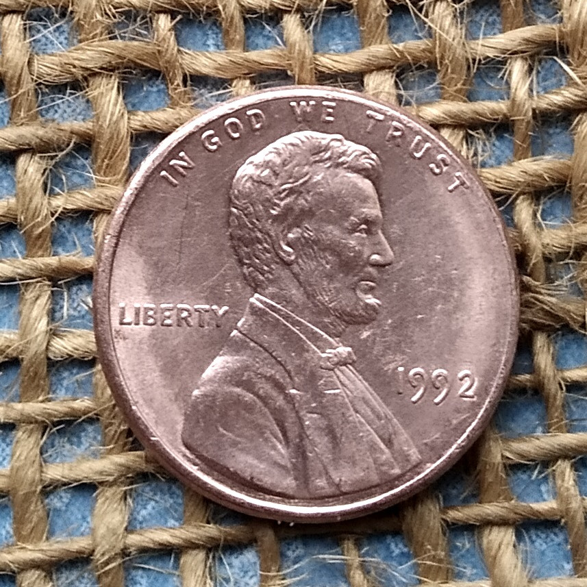 1 цент 1992 року. США, фото 1