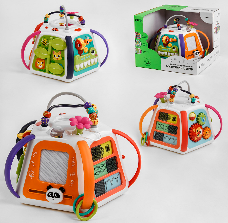 Музичний мультибокс "TK Group", підсвічування, мелодії, звуки, пальчиковий лабіринт, логічна гра, магнітна дошка, фото 1
