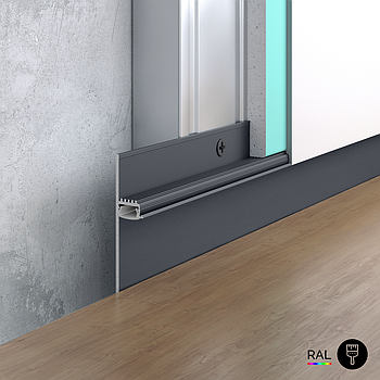 Плінтус прихованого монтажу FSPRO 50 мм алюмінієвий під LED-стрічку 2,5 м. Фарбуємо під замовлення (F1.50L10R)