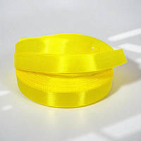 Стрічка атласна однотонна 1,2см. (33 м) жовта