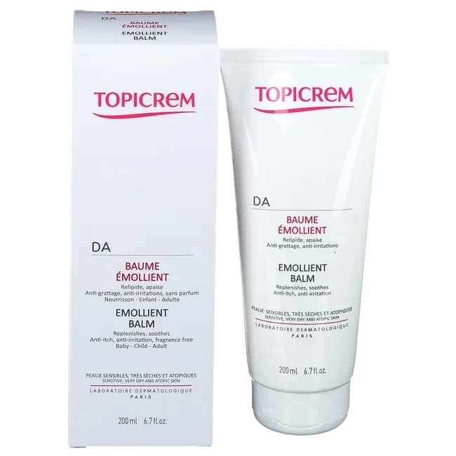 Topicrem AD Emollient Balm, 200 мл Топікрем — поживний пом’якшувальний бальзам для сухої та атопічної шкіри, підходить для немовля, фото 1