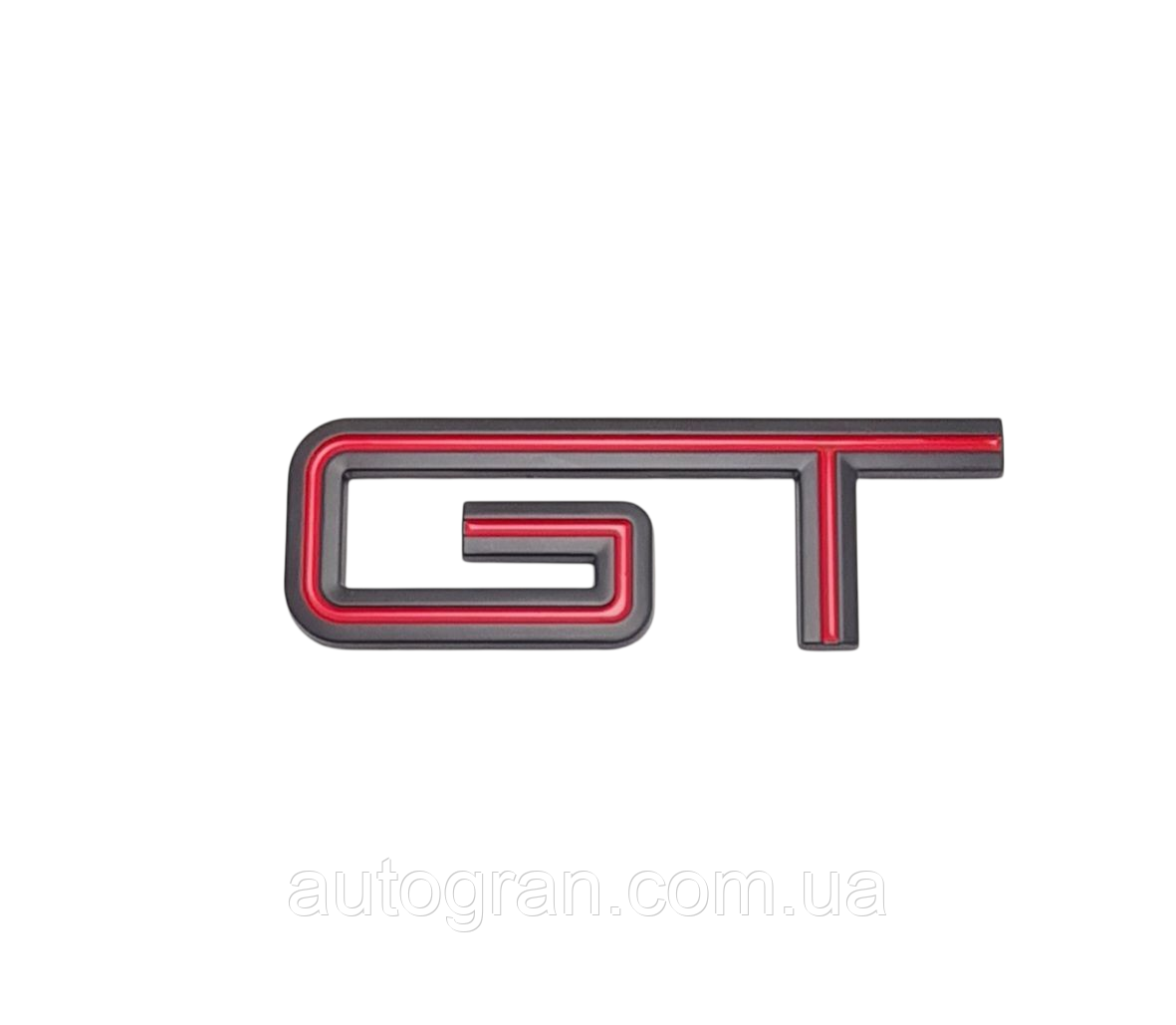 Емблема кузова GT чорно-червона, фото 1
