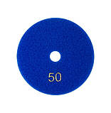 Алмазний Гнучкий Шліфувальний Диск Ø100 мм P50 | Коло на Липучці для КШМ | Для Граніту, Керамограніту, Каменю, фото 2