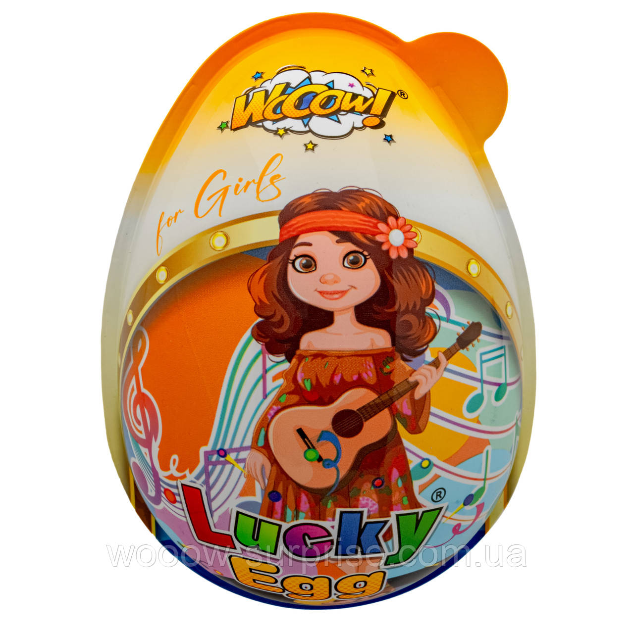 Яйце пластикове з сюрпризом і цукерками для дівчинки Lucky egg, фото 1