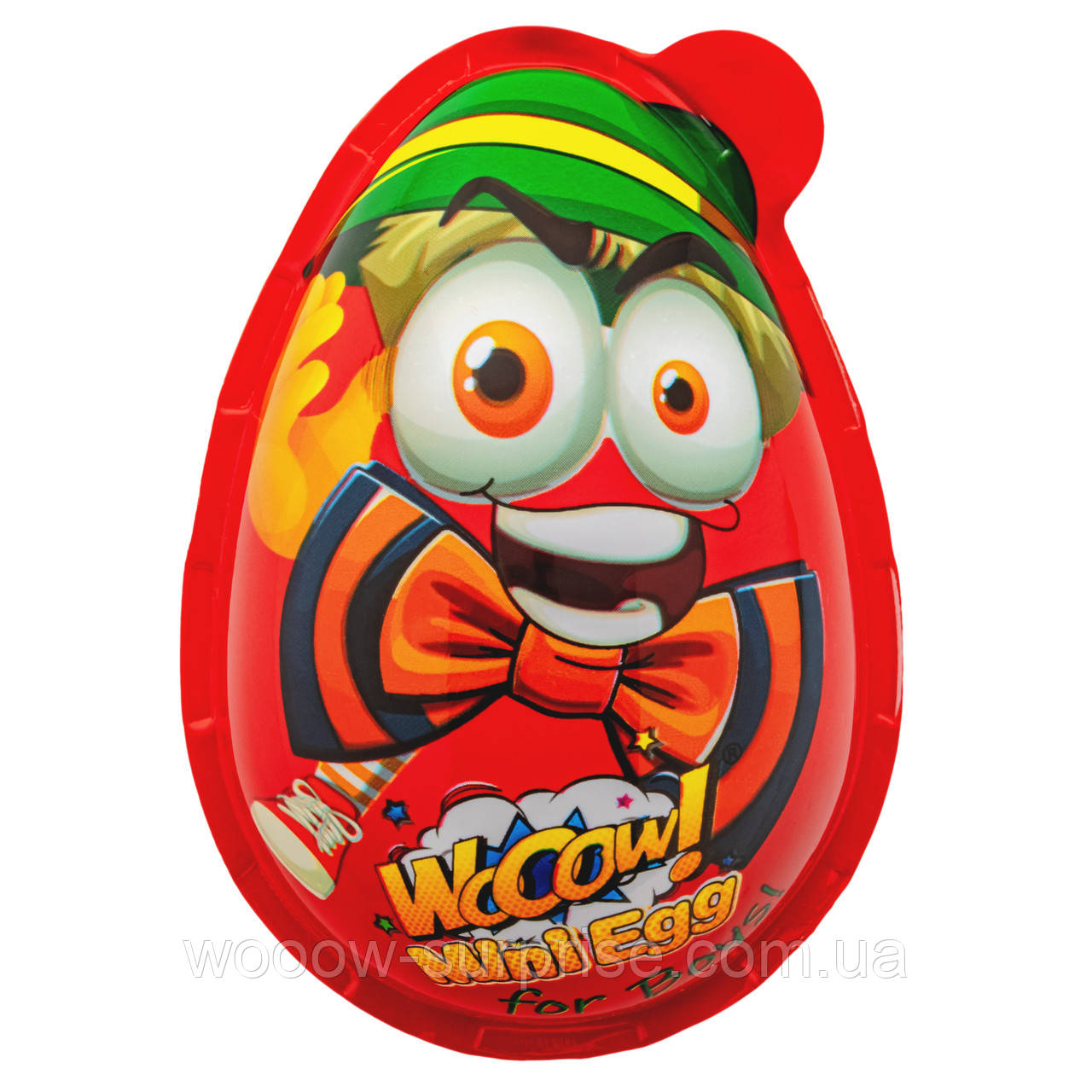 Яйце пластикове з цукерками та сюрпризом для хлопчика Mini WOOOW egg, фото 1