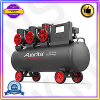 VS Компресор безмасляний поршневий HOT NEW 100л AUARITA 3 кВт пересувний для фарбування та пневмоінструменту 32T8_V1