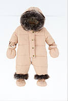 Детский зимний вельветовый комбинезон Line, утепленный искусственным пухом, мембранный, на флисе, размеры 62 74