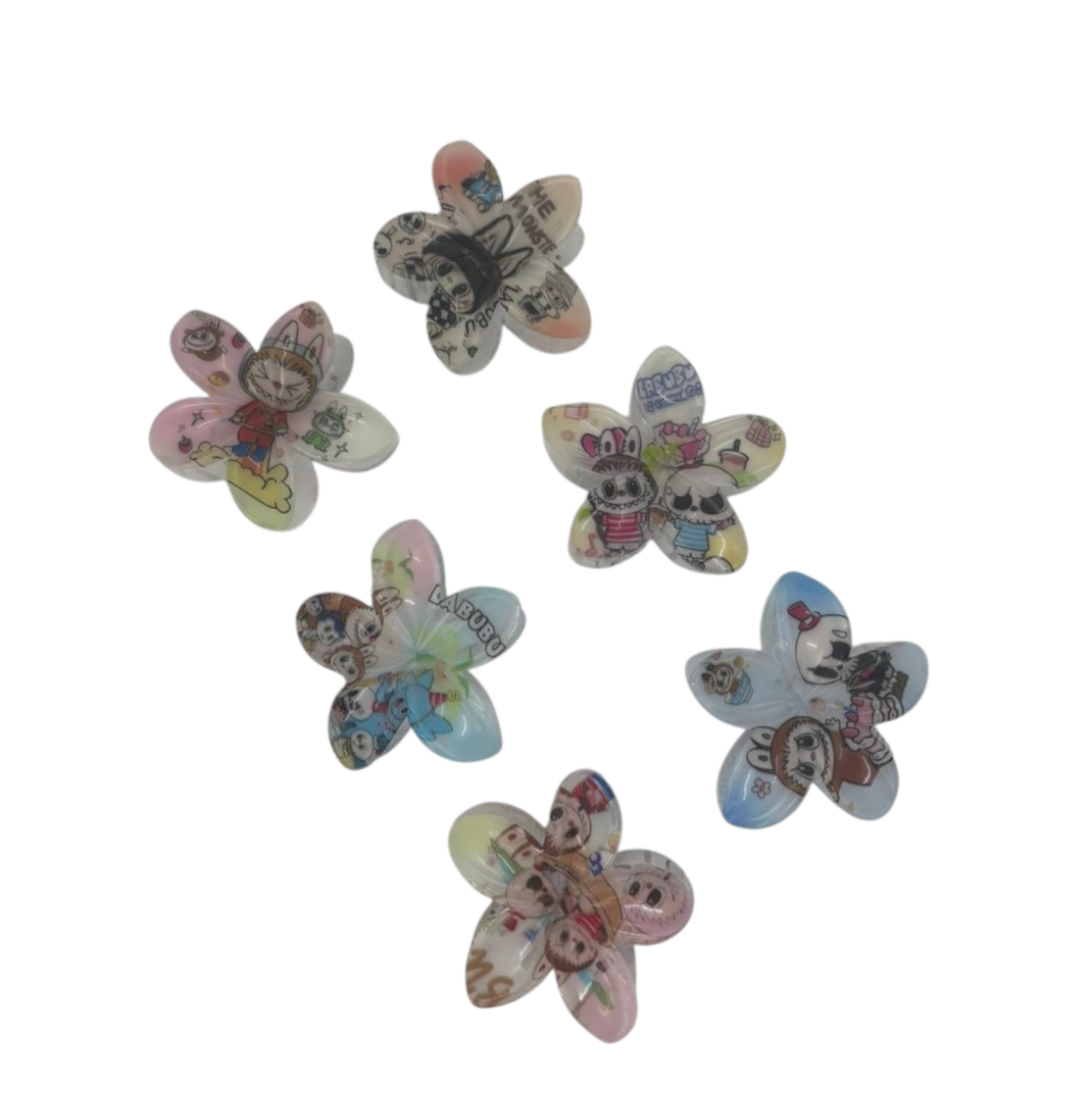 Крабік для волосся лілія Labubu 8 см., фото 1