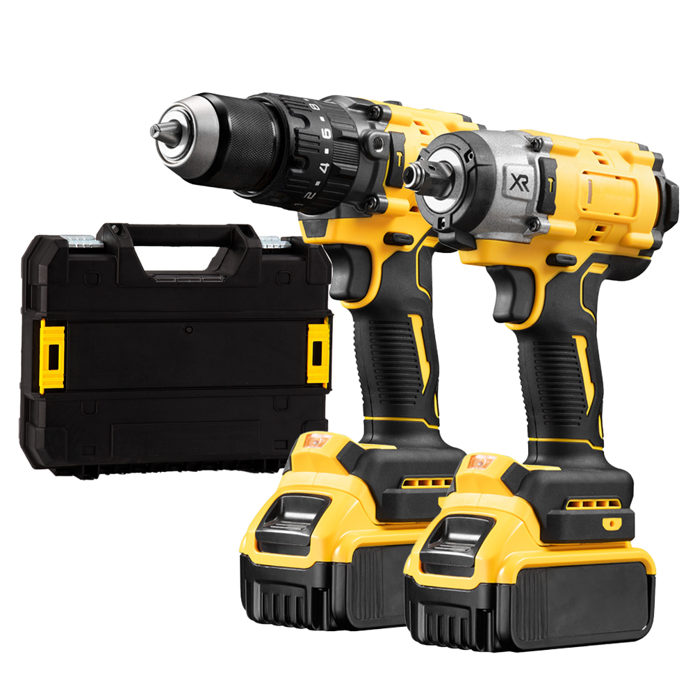 Набір інструментів 2в1 Жовтий (Шурупокрут і Гайковерт), фото 1